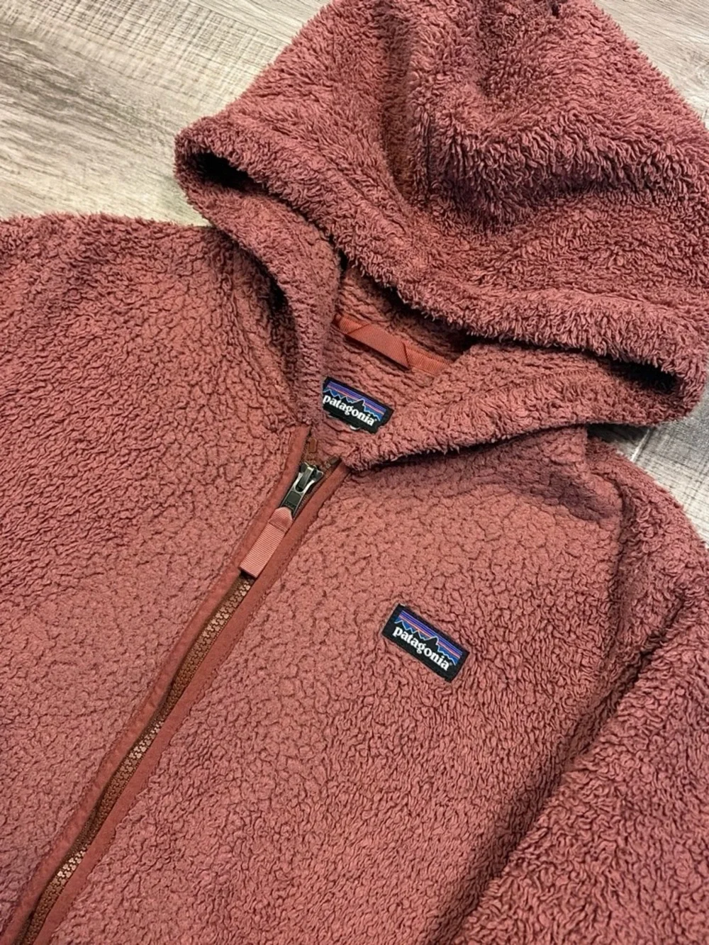 Patagonia Kids' red Hooded Fleece Jacket